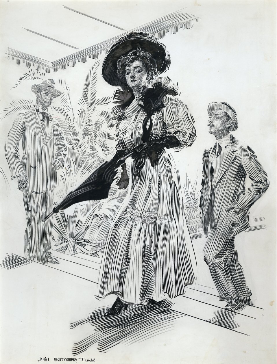 Hun sejlede majestætisk forbi Wretch, fulgt ydmygt af Septimus af James Montgomery Flagg