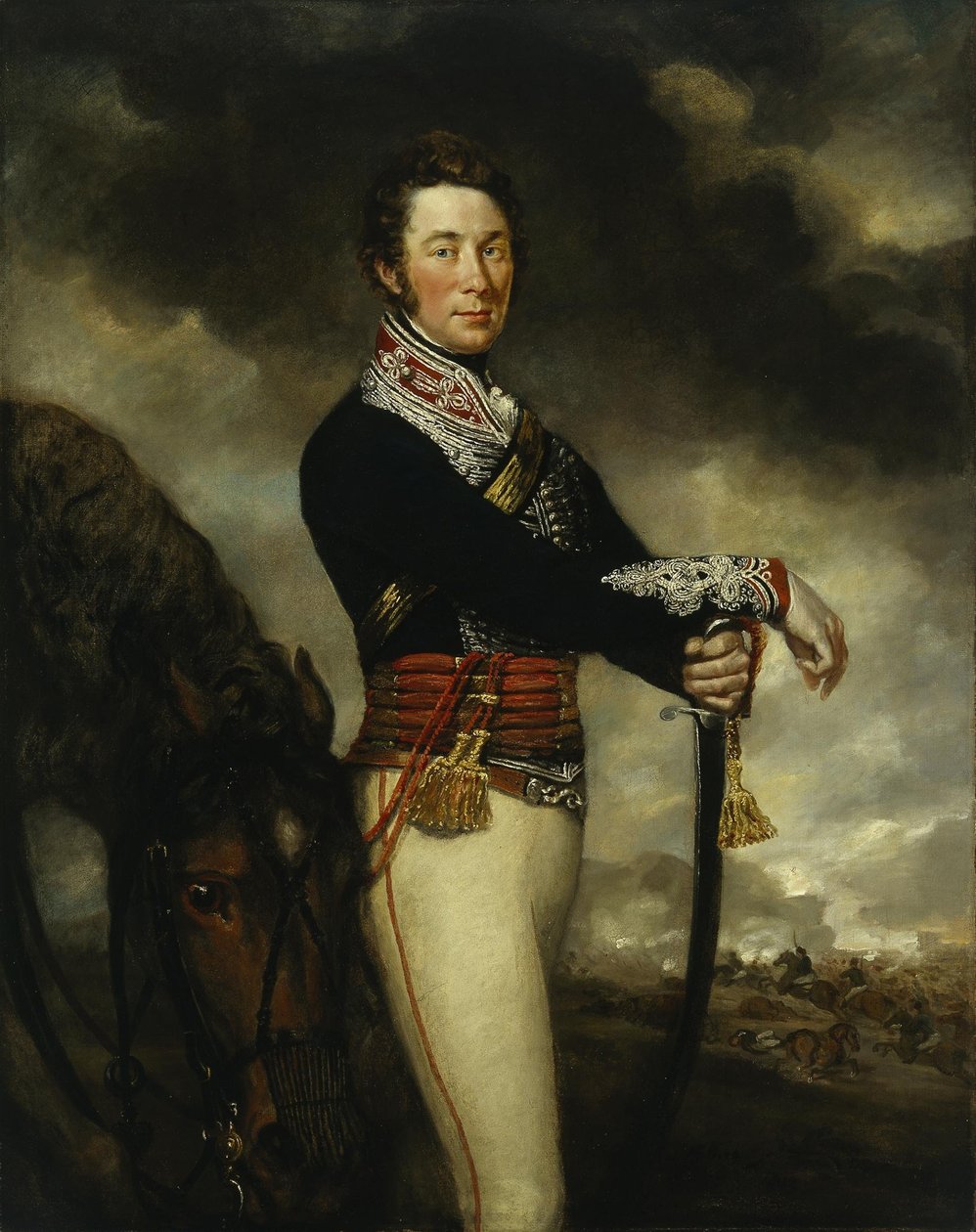 Kaptajn Peter Hawker fra de 14. lette dragoner af James Northcote