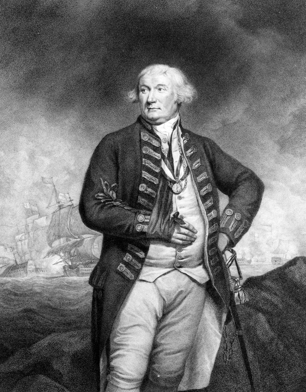 Thomas, Lord Graves, graveret af Francesco Bartolozzi af James Northcote
