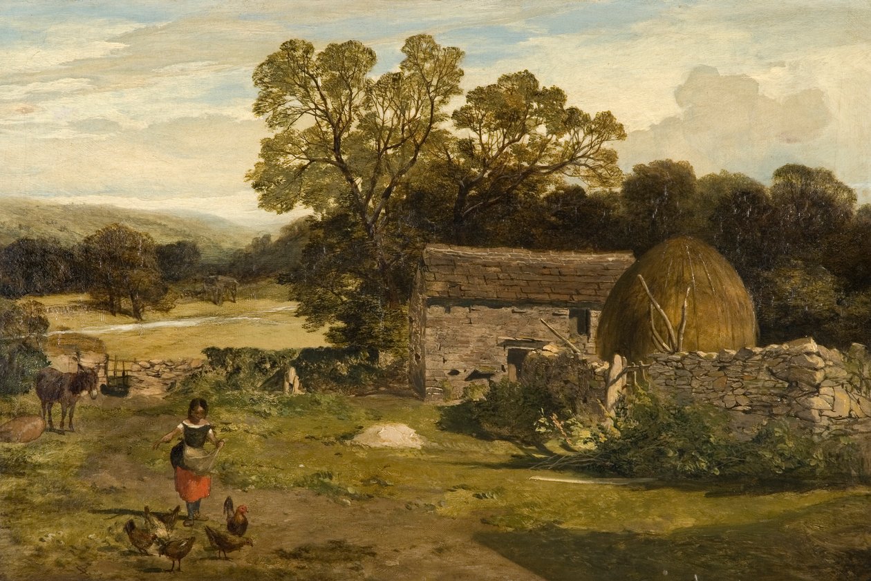 Landskab med en gård af James Peel