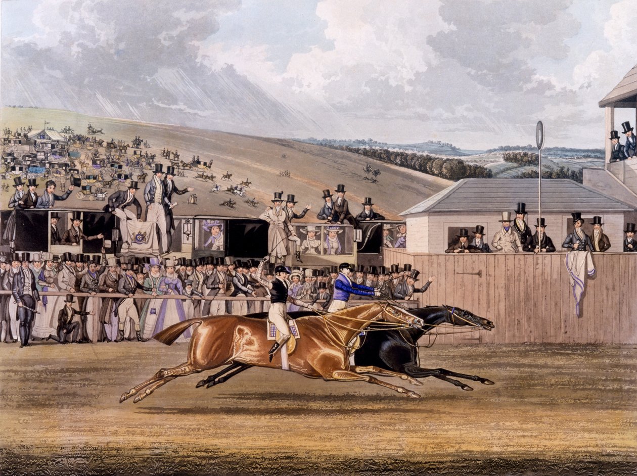 Derbydag i Epsom, 1828 af James Pollard