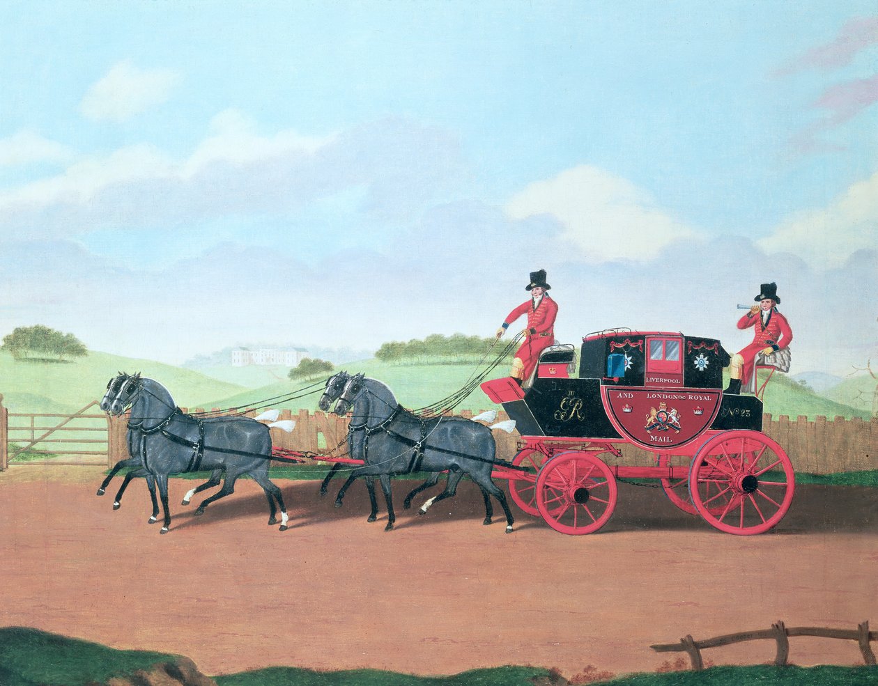 Liverpool og London Royal Mail Coach, 1812 af James Pollard