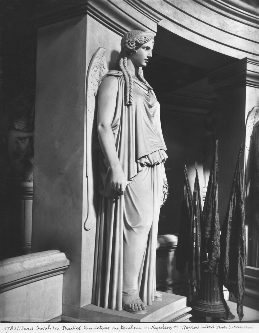 Bevinget sejr, krypten af Eglise Saint-Louis des Invalides, 1843-1853 (marmor) af James Pradier