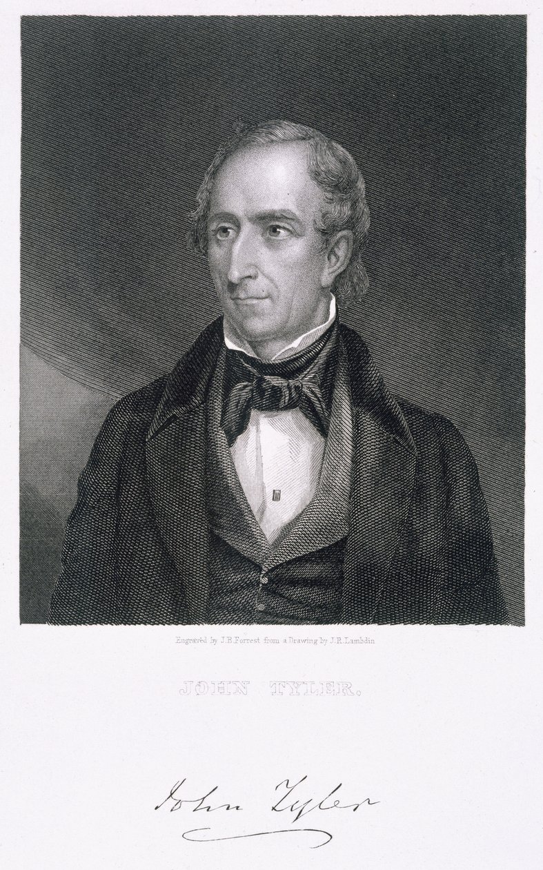John Tyler, graveret af John B. Forrest (1814-70) af James Reid Lambdin