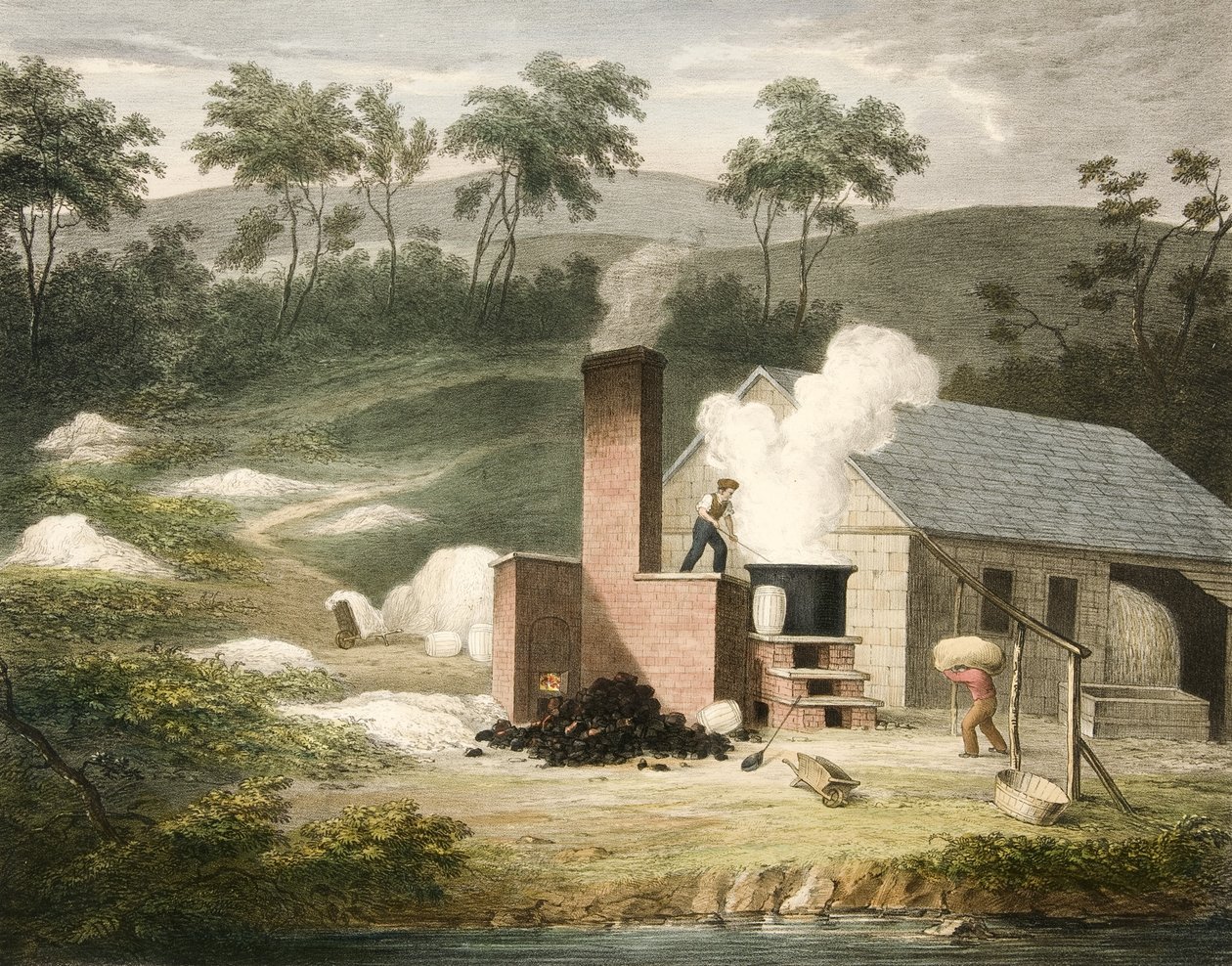 Bleaching, Progress of Cotton nr. 7, pub. 1840 af James Richard Barfoot