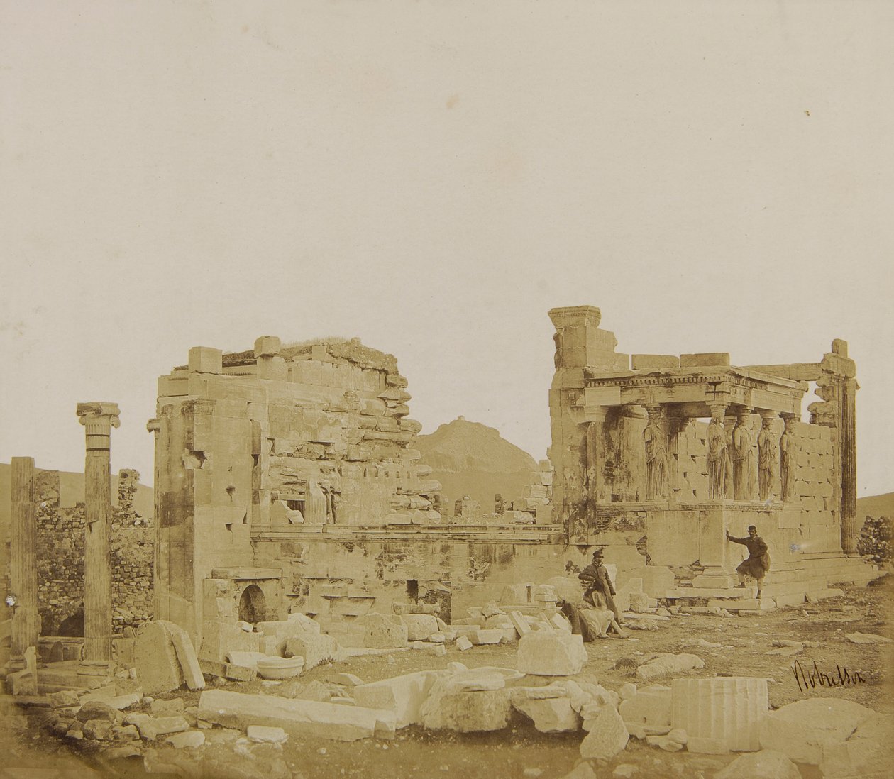 Udsigt over Erechtheum fra sydvest af James Robertson