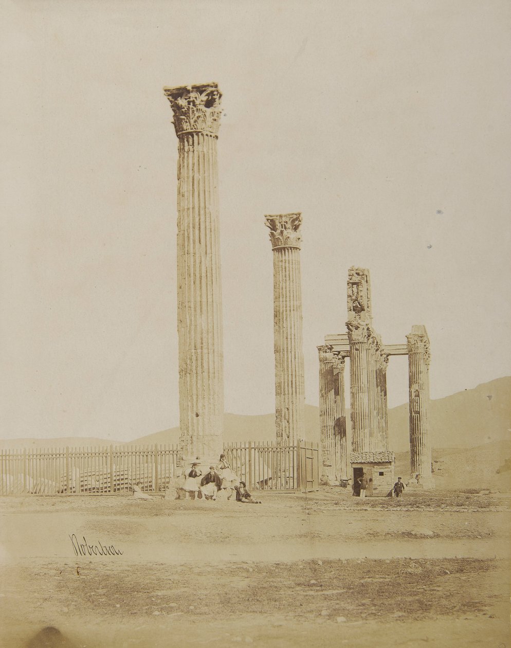 Udsigt over templet for den olympiske Zeus fra vest af James Robertson