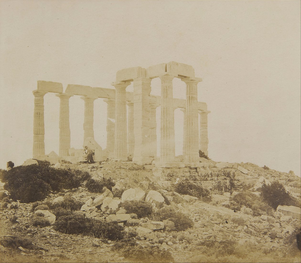 Udsigt over Poseidons tempel ved Sounion fra nordøst af James Robertson