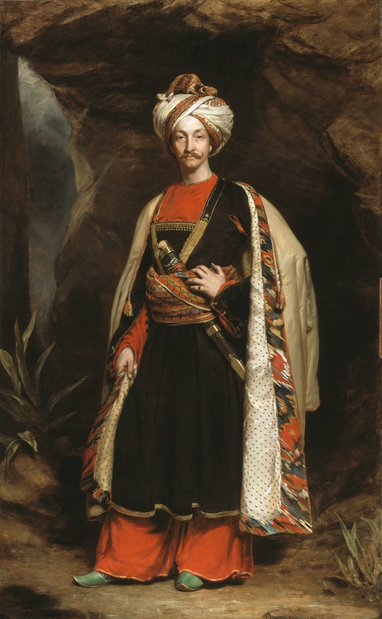 Kaptajn Colin Mackenzie i sin afghanske kjole, ca. 1842 af James Sant