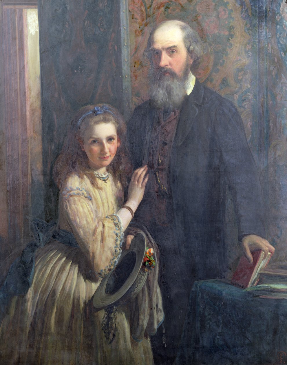 Sir William FitzHerbert med sin datter, Ida, 1862 af James Sant