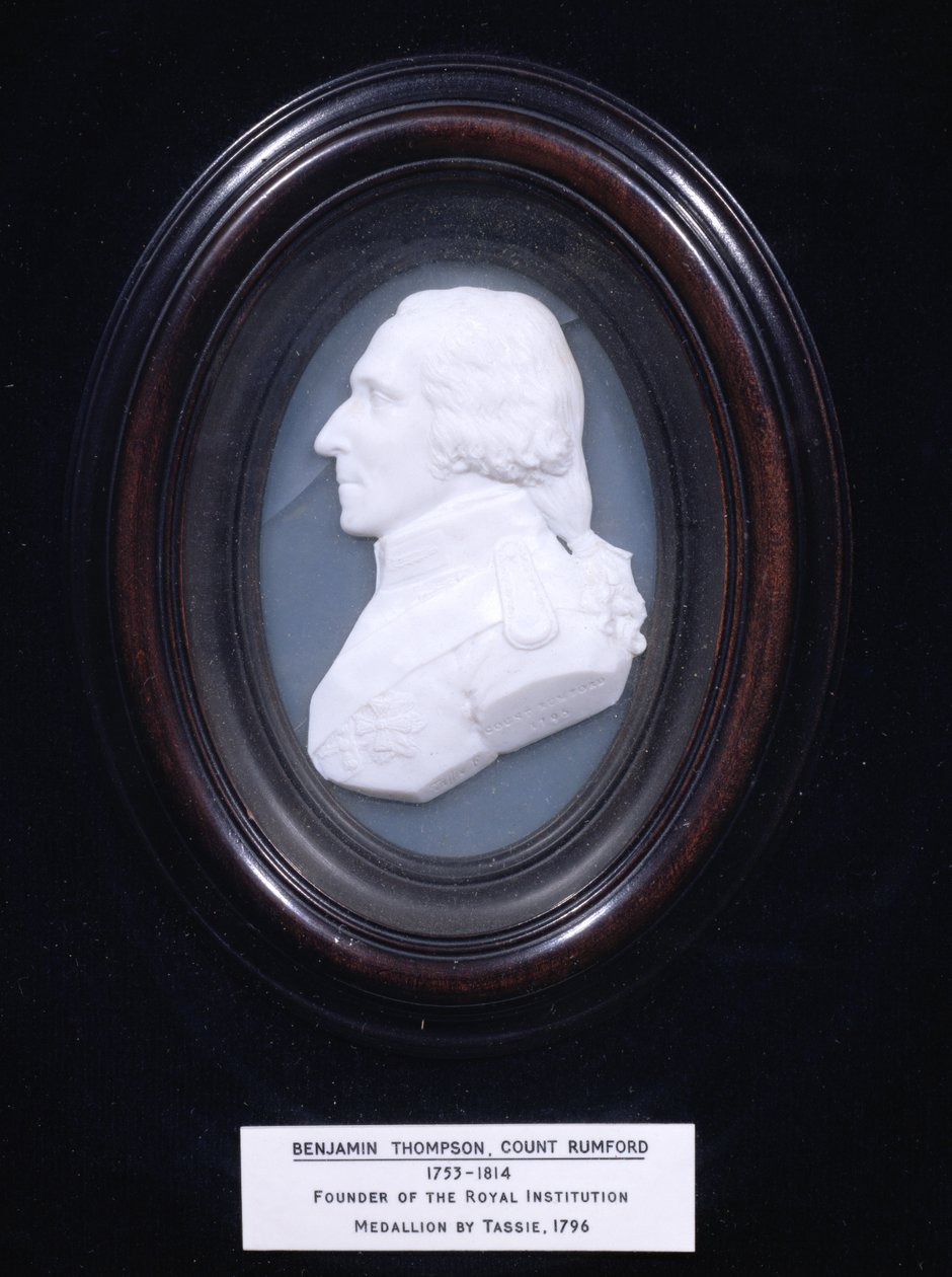 Medaljon med Benjamin Thompson, greve Rumford (1753-1814), 1796 af James Tassie