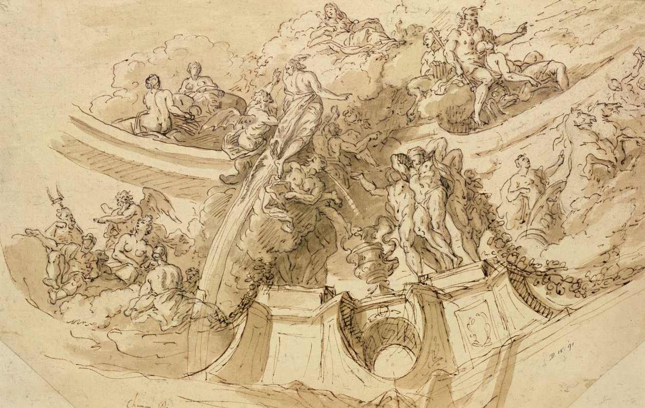 Allegorisk Studie af James Thornhill