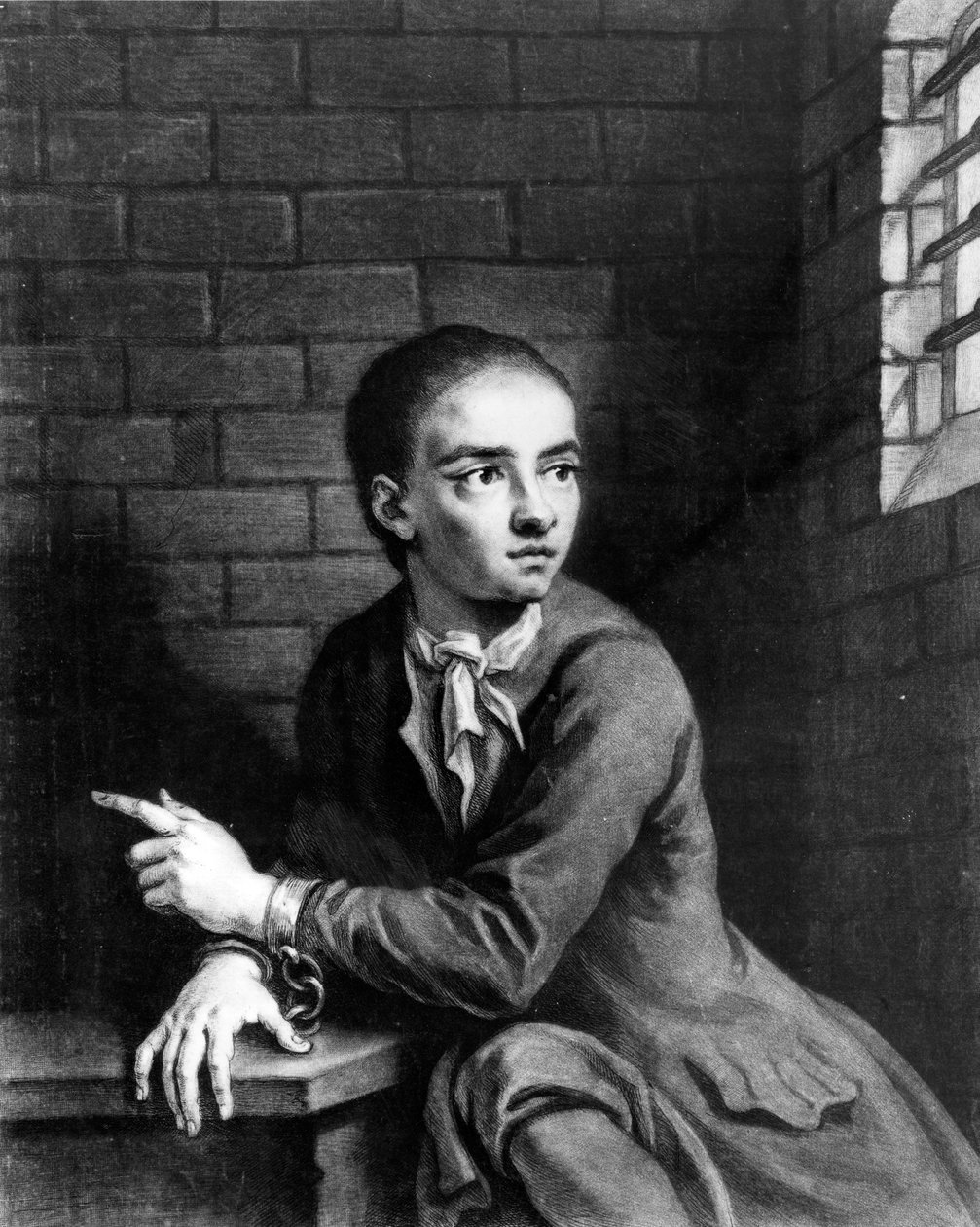 Jack Sheppard, graveret af George White, 1728 af James Thornhill