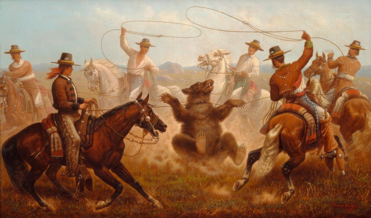 J.Walker, Cowboys fanger en bjørn med lassos af James Walker