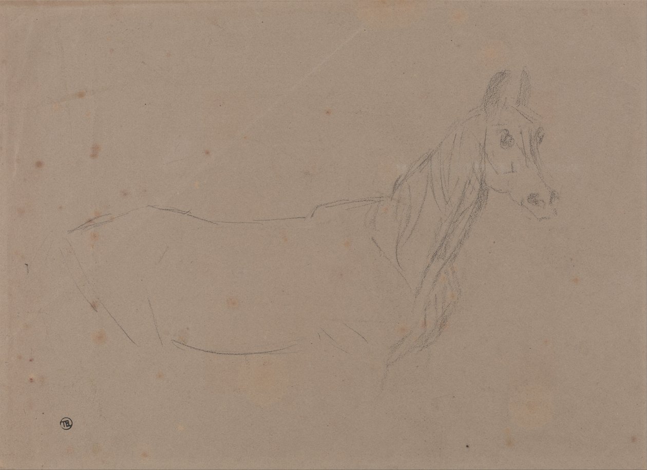 En hoppe, muligvis en undersøgelse for LAmour de Cheval, dateret 1827, i Tate Gallery af James Ward