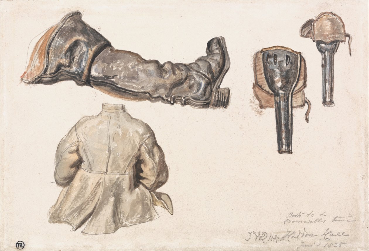 Støvler, osv. Cromwells Time, Haddon Hall, 9. januar 1825 af James Ward