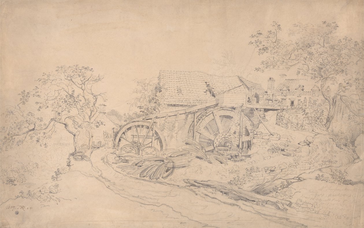 Mr. Thompsons Wire Mill, Tintern af James Ward