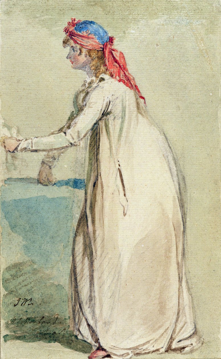 Fru Morlands portræt, ca. 1800-04 (wc over blyant på papir) af James Ward