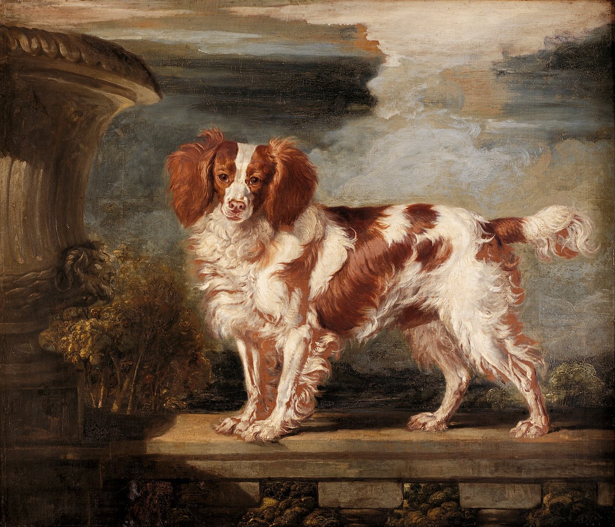 Portræt af Dash, en yndlings spaniel, ejendommen til Lady Frances Vane-Tempest af James Ward