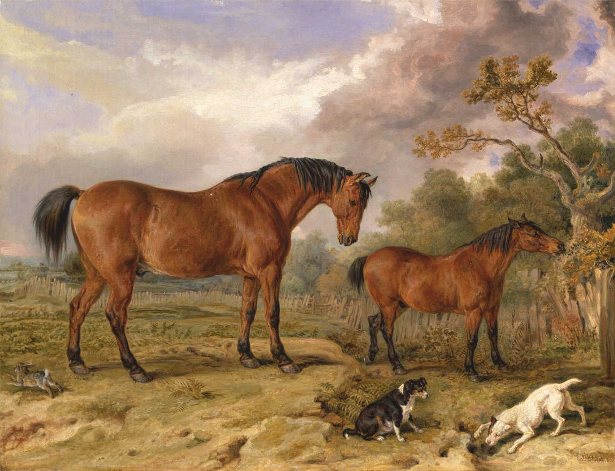 Portræt af Reformer, Blucher, Tory and Crib, ejendommen til Rowland Alston, Esq., M.P. af James Ward