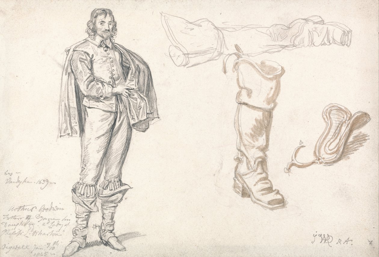 Studier efter Anthony van Dycks Portræt af Arthur Goodwin af James Ward