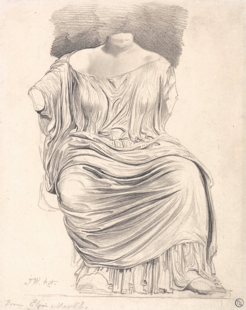 Studie af skulptur- fra Elgin Marbles af James Ward