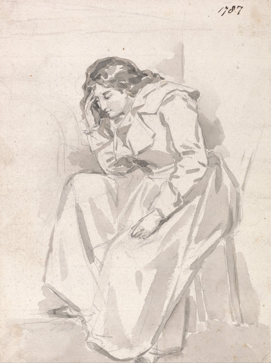 Studie af en siddende kvinde af James Ward