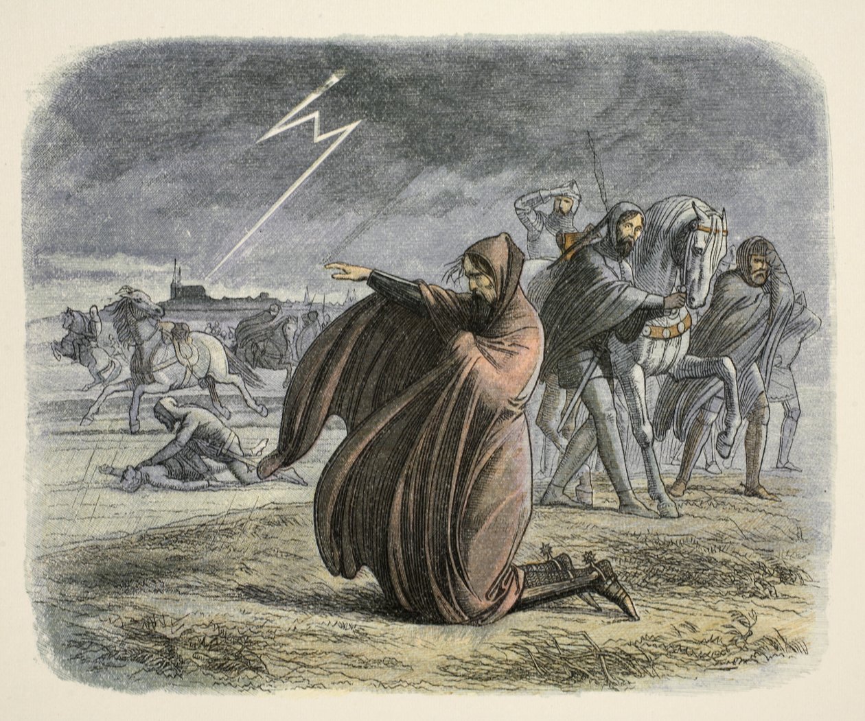 Edward III lover, at han vil slutte fred, fra A Chronicle of England BC 55 til AD 1485, pub. London, 1863 af James William Edmund Doyle