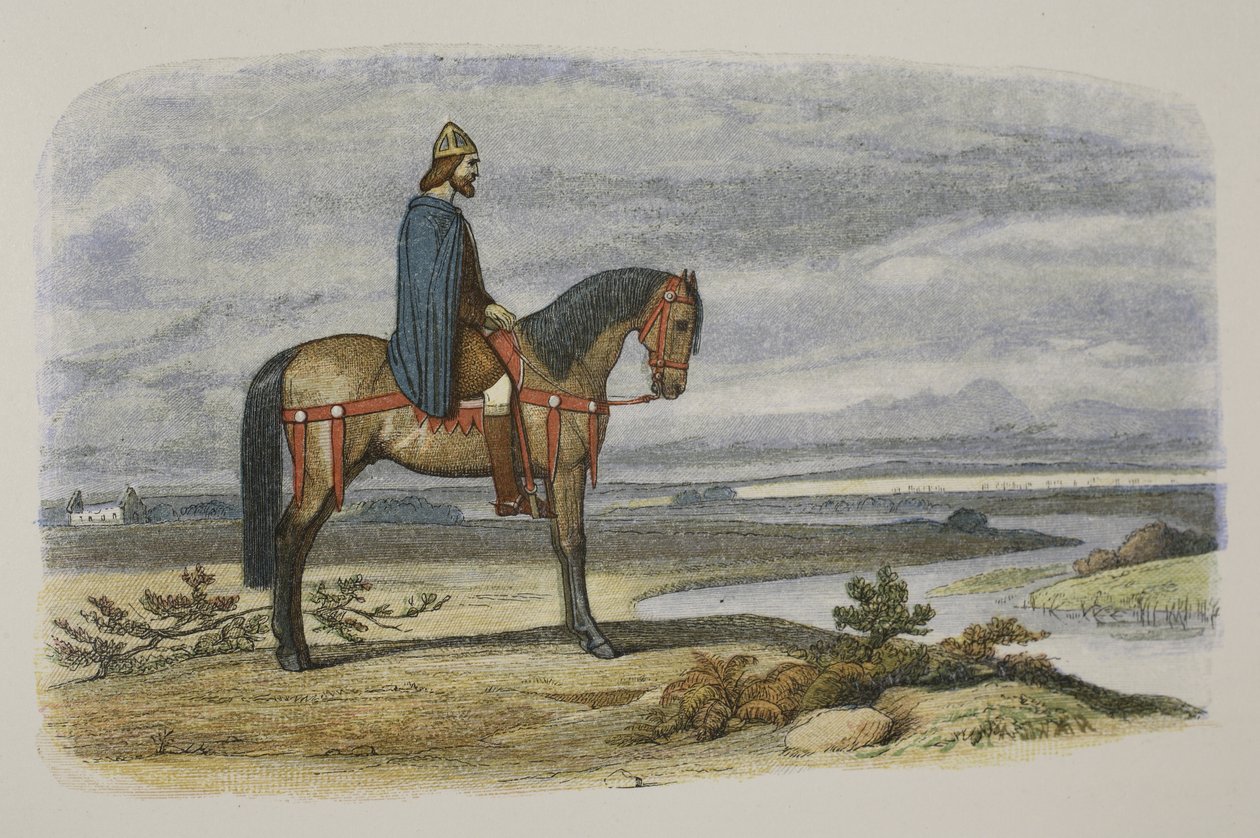 Kong Alfred planlægger erobringen af den danske flåde, 892 e.Kr., fra A Chronicle of England BC 55 til AD 1485, pub. London, 1863 af James William Edmund Doyle