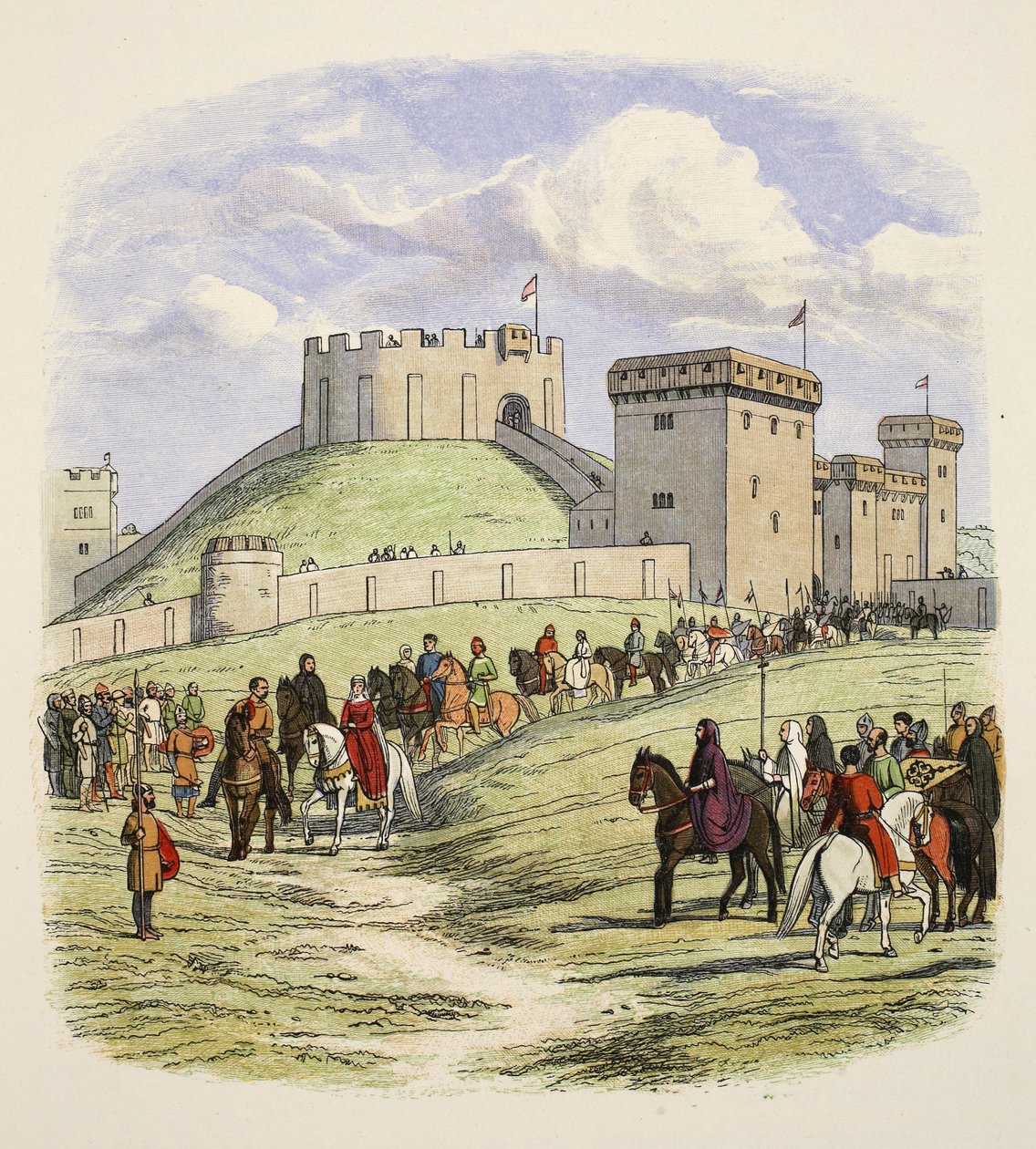 Matilda får lov til at trække sig tilbage fra Arundel, fra A Chronicle of England BC 55 to AD 1485, pub. London, 1863 af James William Edmund Doyle