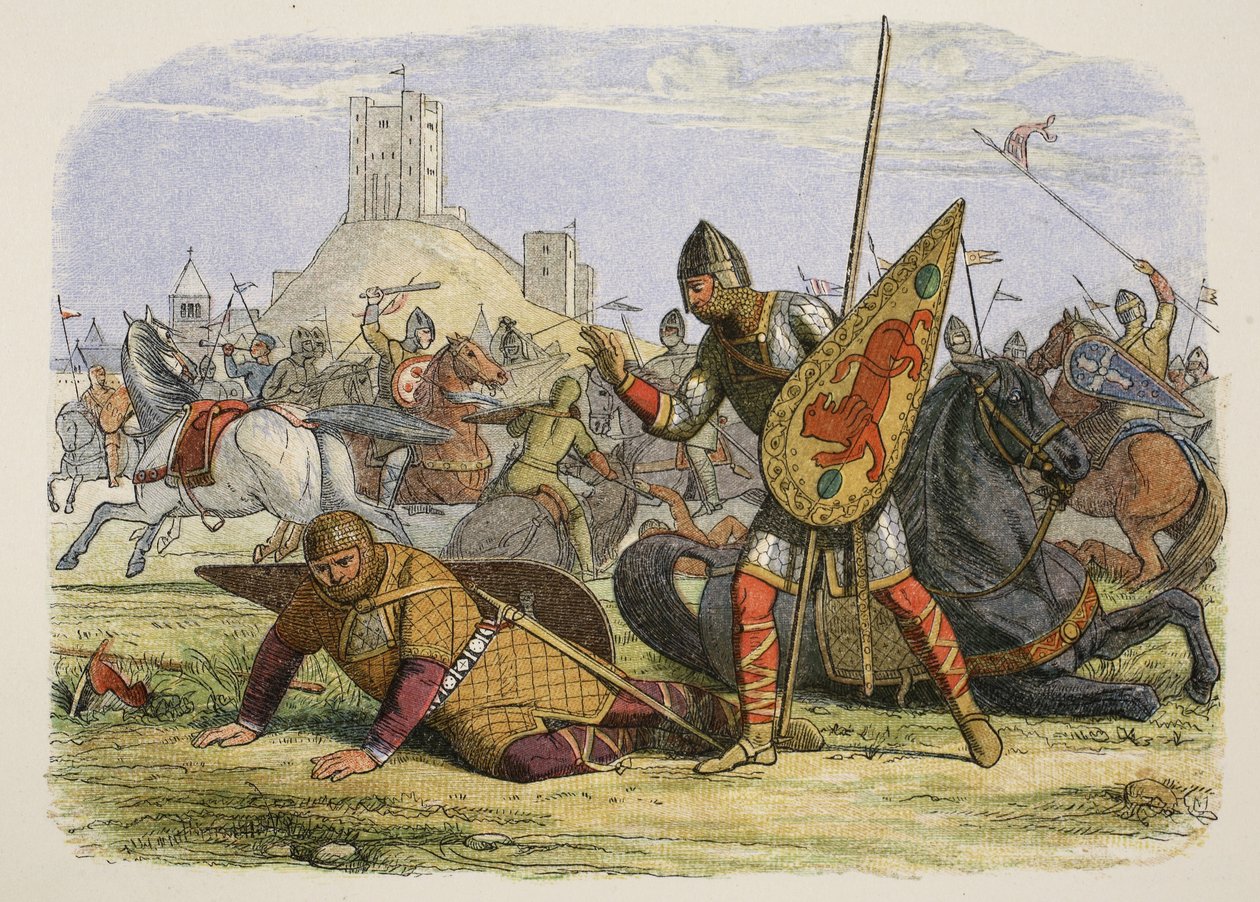 Robert sårede sin far, kong William I, januar 1079, fra A Chronicle of England BC 55 til AD 1485, pub. London, 1863 af James William Edmund Doyle