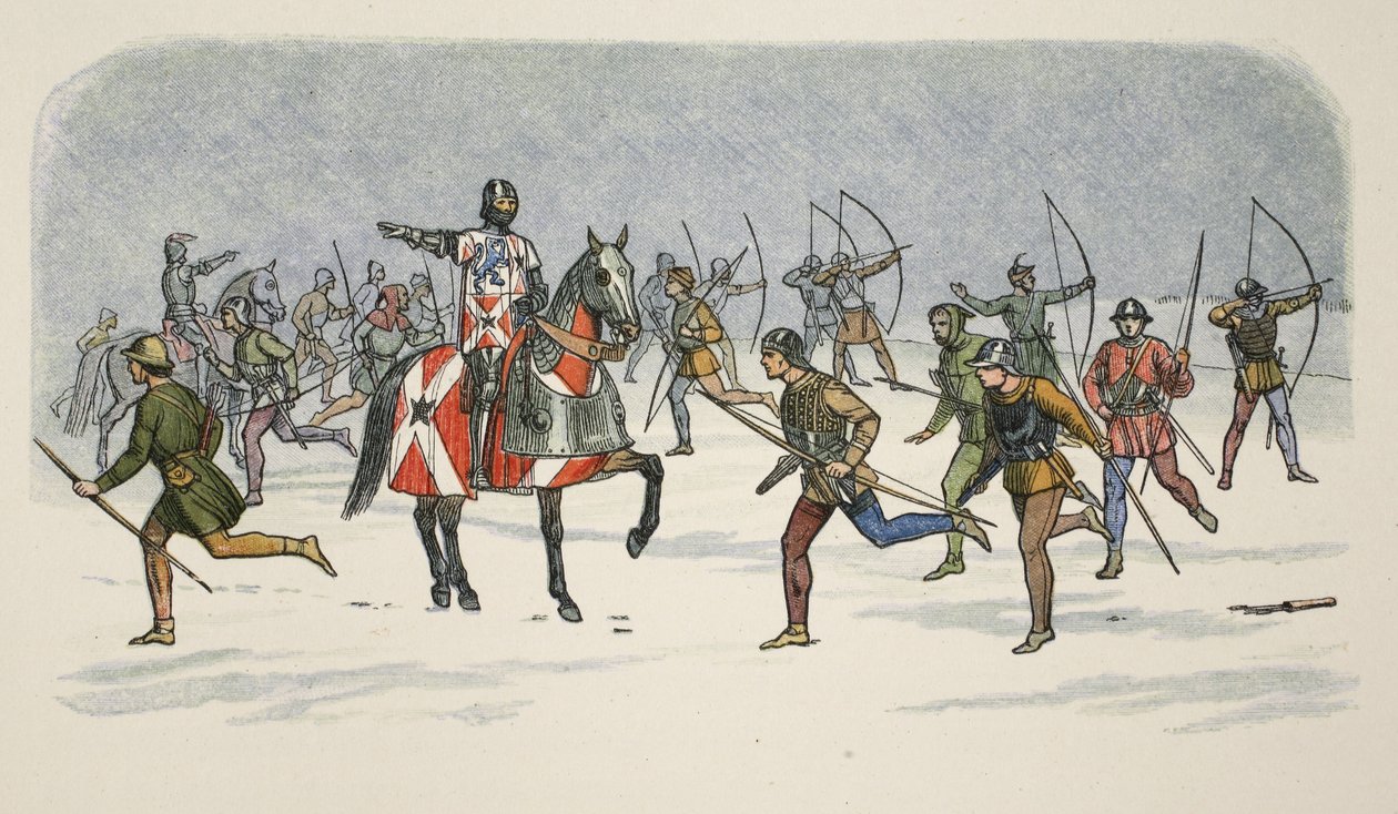 Stratagem af Lord Fauconberg i Towton, 29. marts 1461, fra A Chronicle of England BC 55 til AD 1485, pub. London, 1863 af James William Edmund Doyle