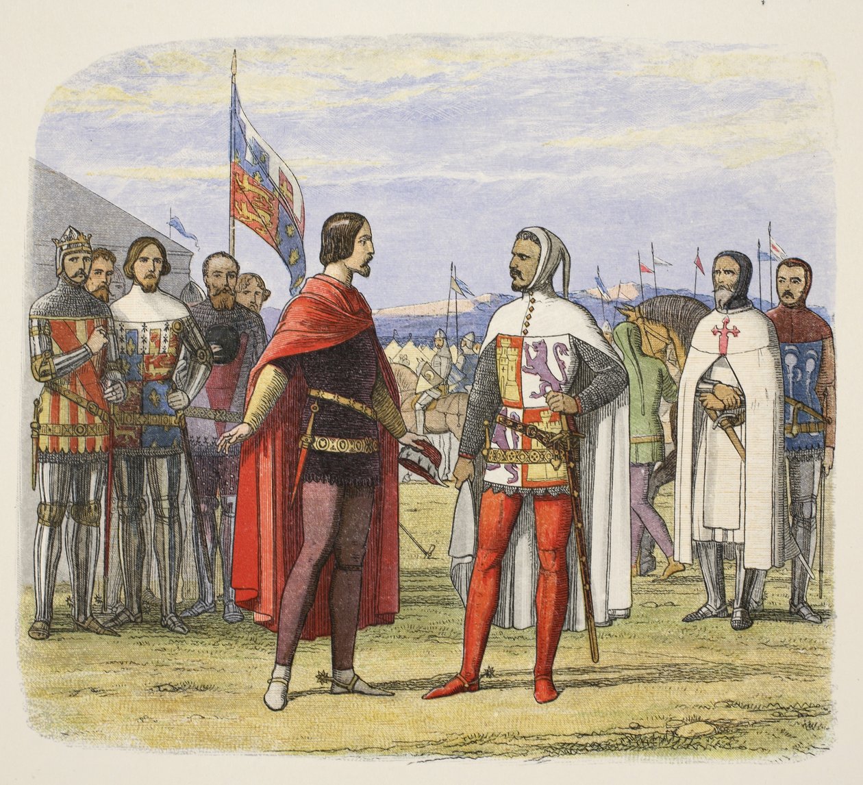 Prinsen aftvinger en amnesti fra Pedro den Grusomme, fra A Chronicle of England BC 55 til AD 1485, pub. London, 1863 af James William Edmund Doyle