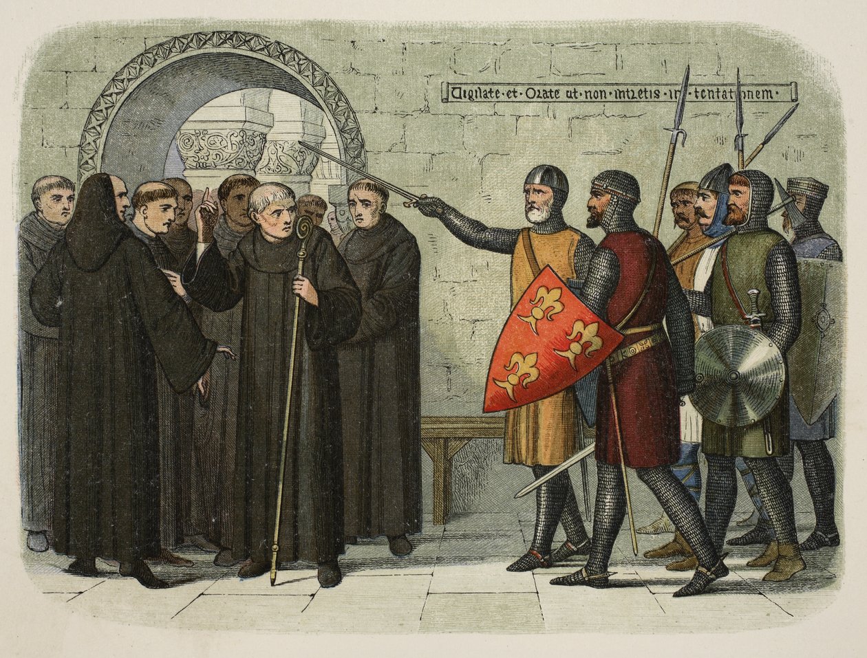 Munkene i Christchurch blev fordrevet den 14. juli 1207 fra A Chronicle of England BC 55 til AD 1485, pub. London, 1863 af James William Edmund Doyle