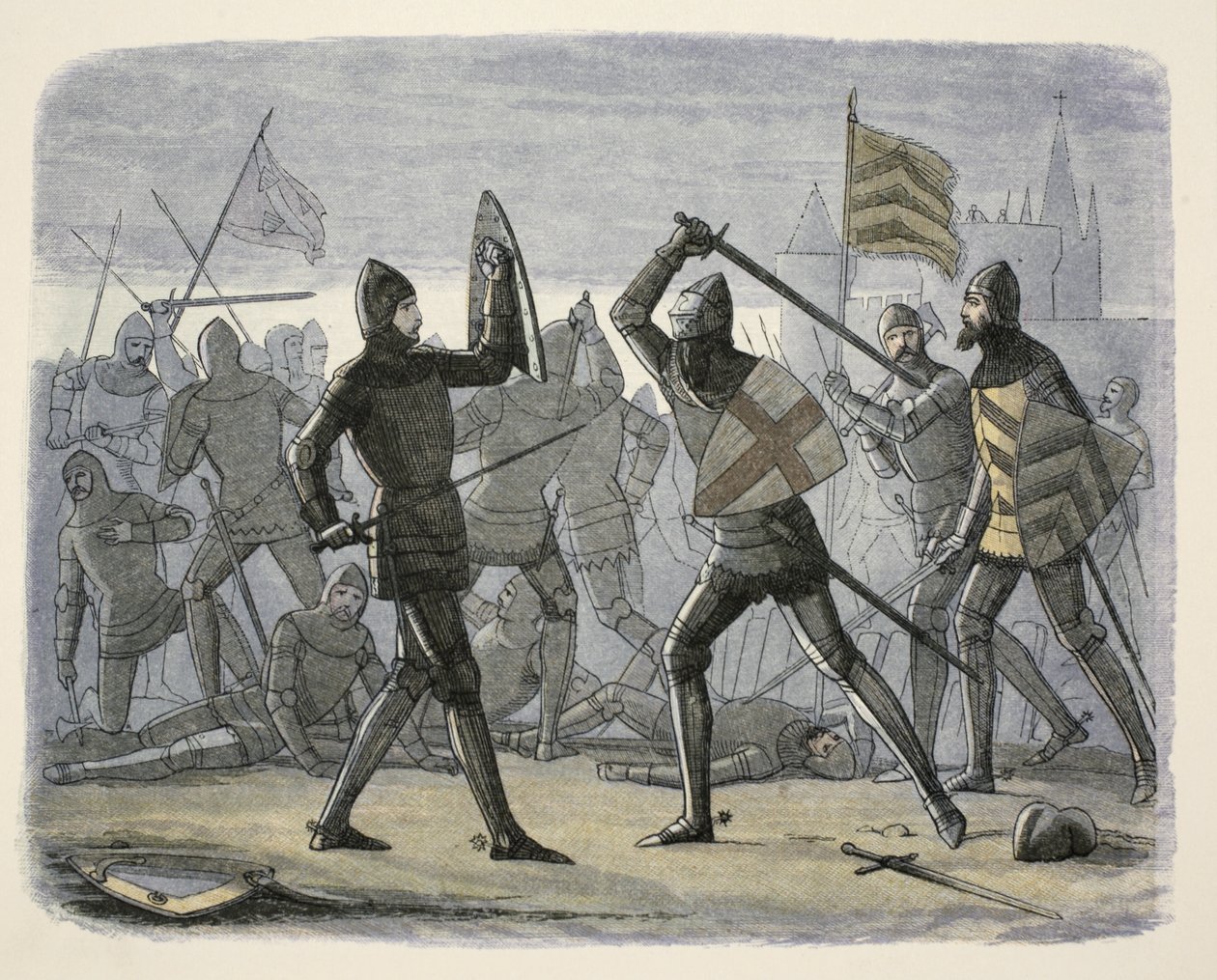 Relieffet af Calais, fra A Chronicle of England BC 55 til AD 1485, pub. London, 1863 af James William Edmund Doyle