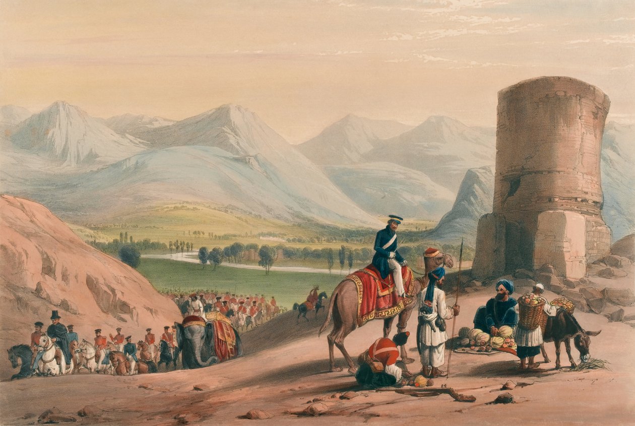 Maidan-dalen, ca. 1839 (litografi, tonet) af James (after) Atkinson