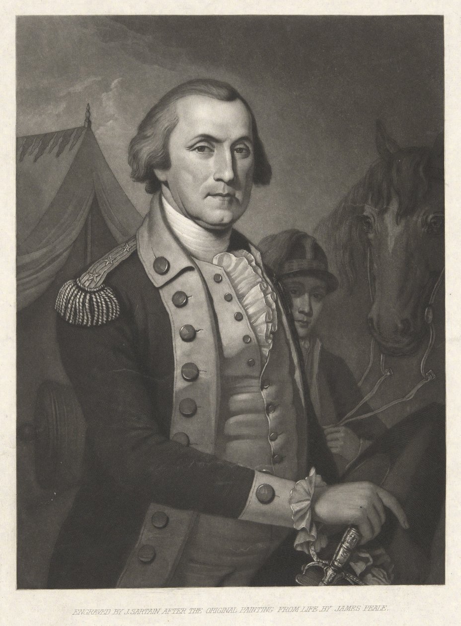 George Washington, pub. 1850 (gravering) af James (after) Peale
