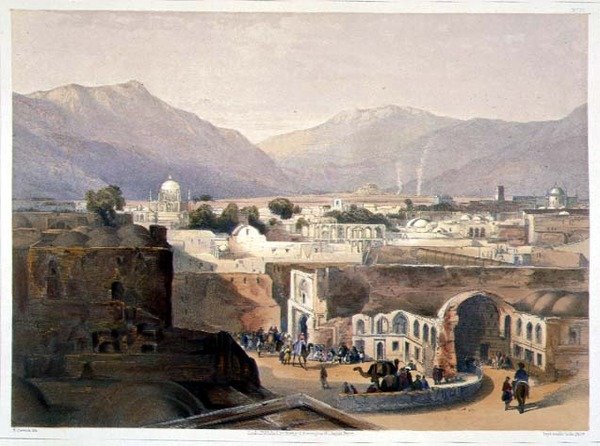 Interiør af byen Kandahar set fra sirdaren 