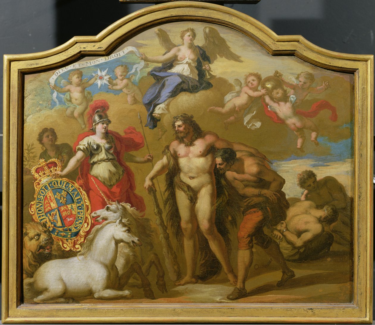 Allegory of the Power of Great Britain by Land, design til et dekorativt panel til George I