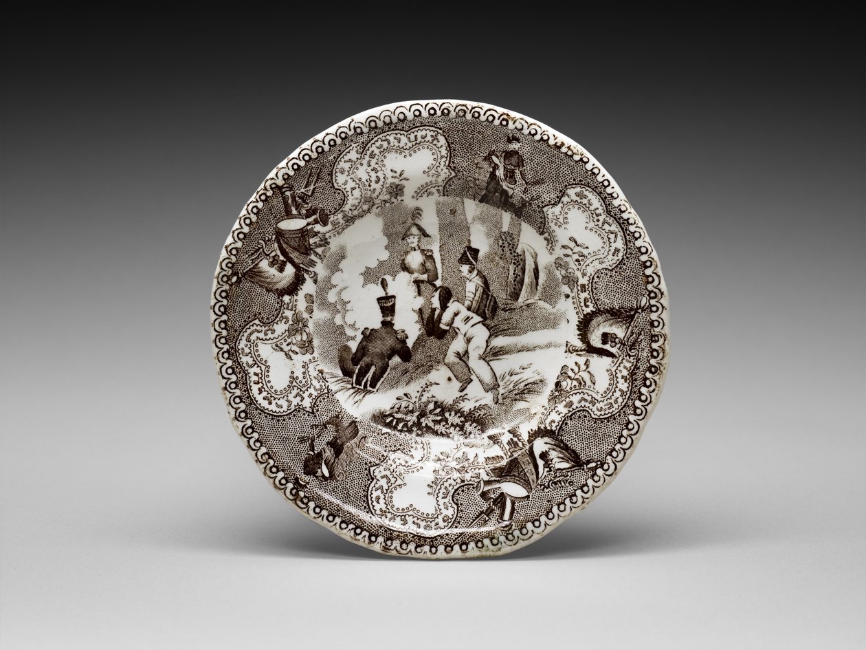 Kopplade, ca. 1837-1856 (blyglaseret lertøj med transfertryk) af James (attr.to) Beech