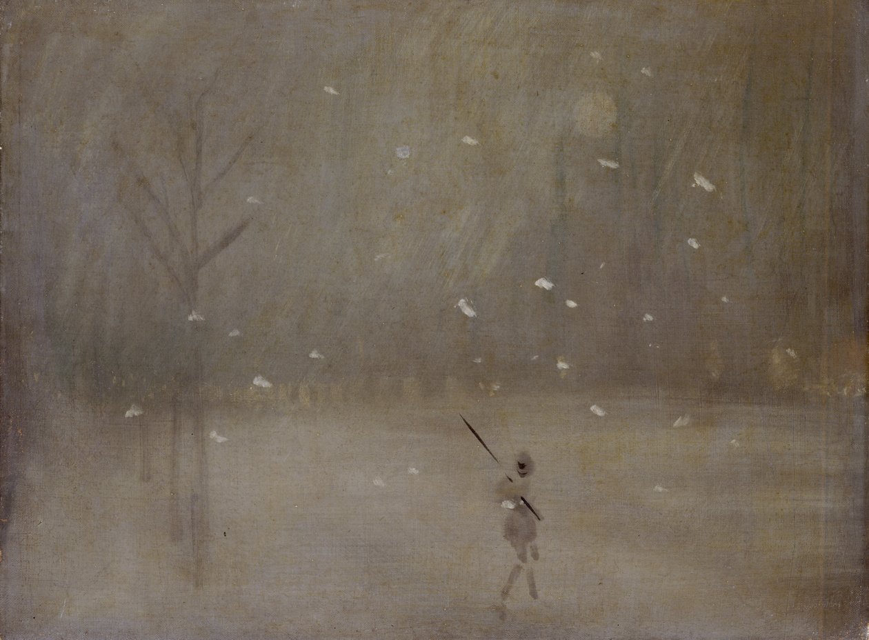 Snowstorm (olie på lærred) af James Abbott McNeill (after) Whistler