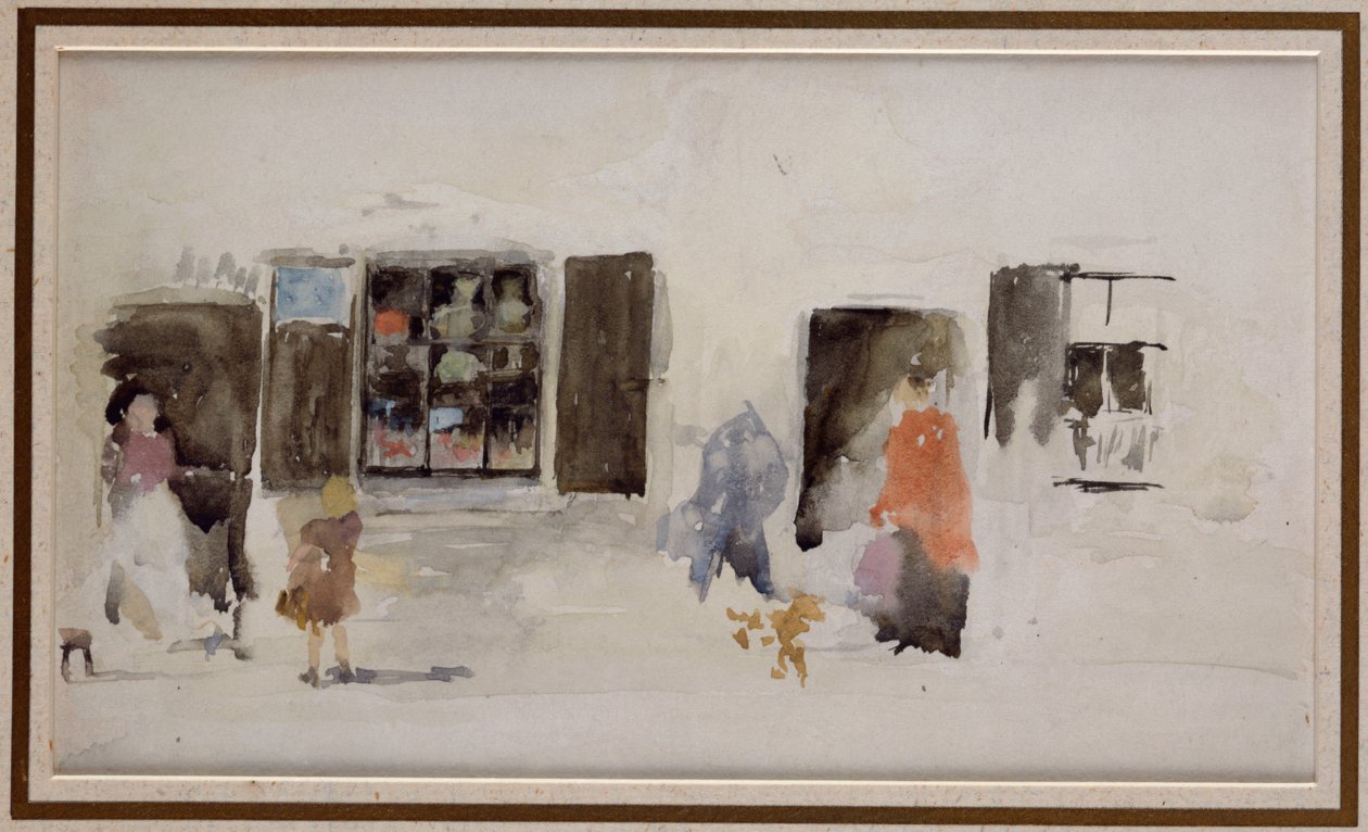 En Brittany-butik med lukkede vinduer af James Abbott McNeill Whistler