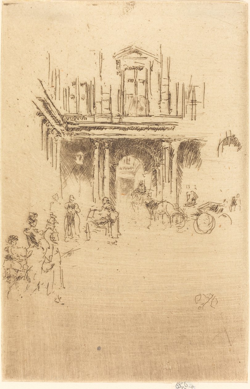 Et hjørne af Palais Royal, ca. 18831886. af James Abbott McNeill Whistler