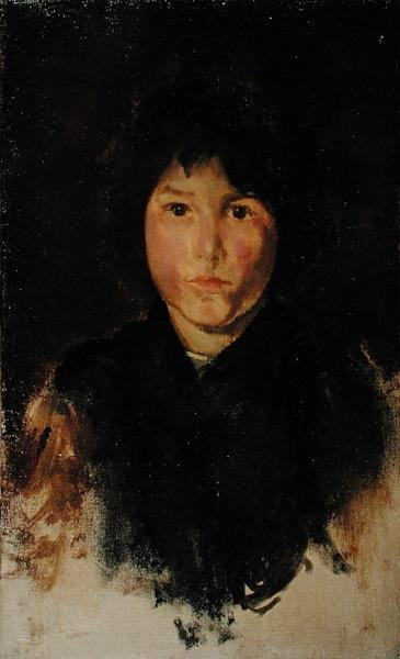 Et korsikansk barn (olie på lærred) af James Abbott McNeill Whistler