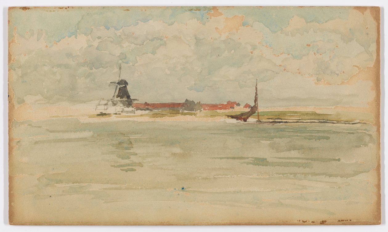 En lille rød note-Dordrecht af James Abbott McNeill Whistler