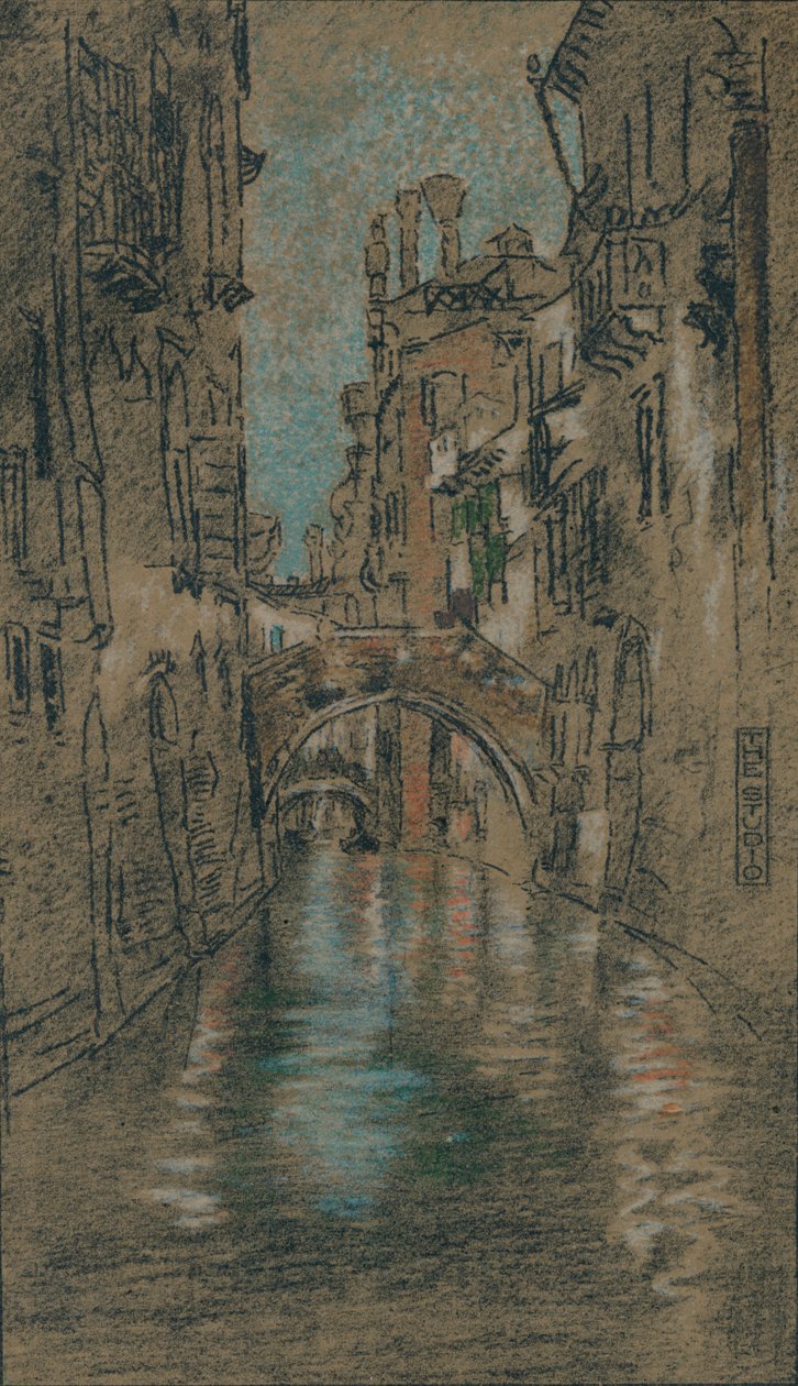 En venetiansk kanal, c1880 af James Abbott McNeill Whistler
