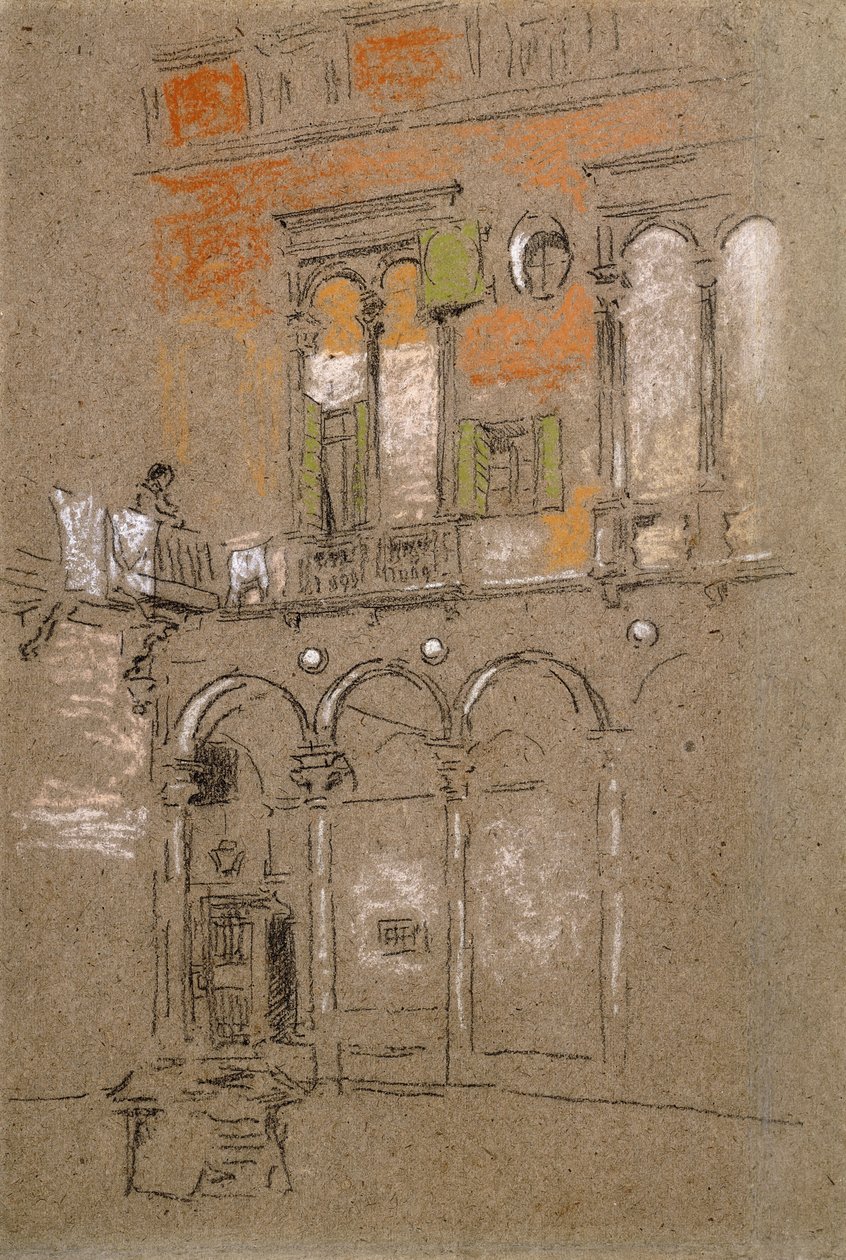 En venetiansk gårdhave, af James Abbott McNeill Whistler
