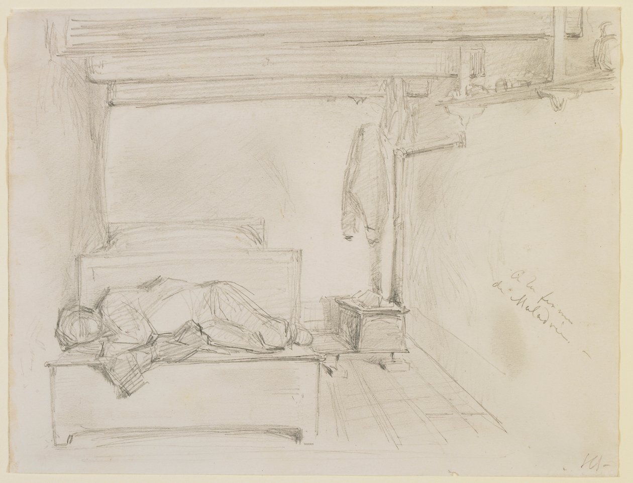 På Maladrie Farm, 1858. af James Abbott McNeill Whistler