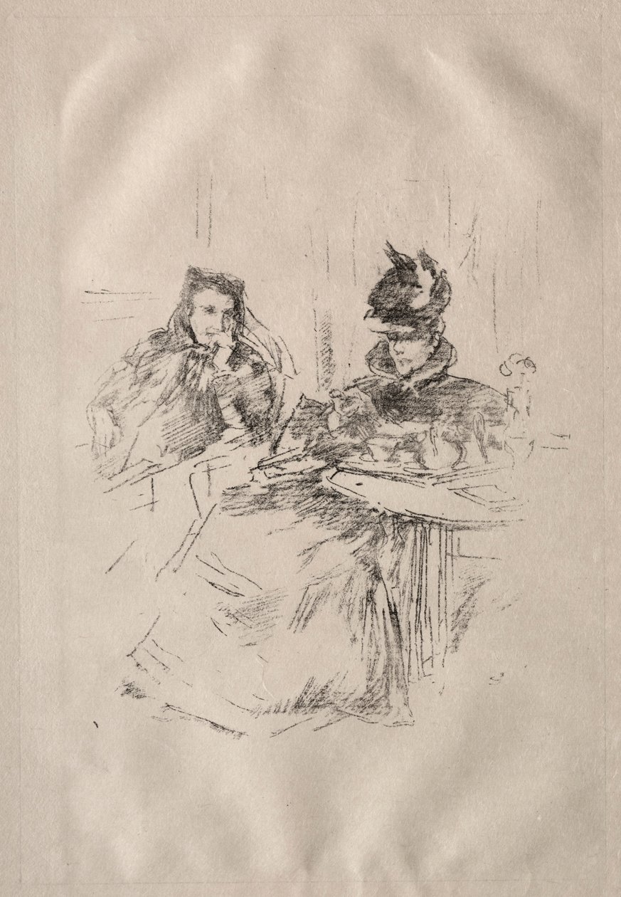 Afternoon Tea, Mrs. Phillips og Mrs. Charles Whibley. af James Abbott McNeill Whistler