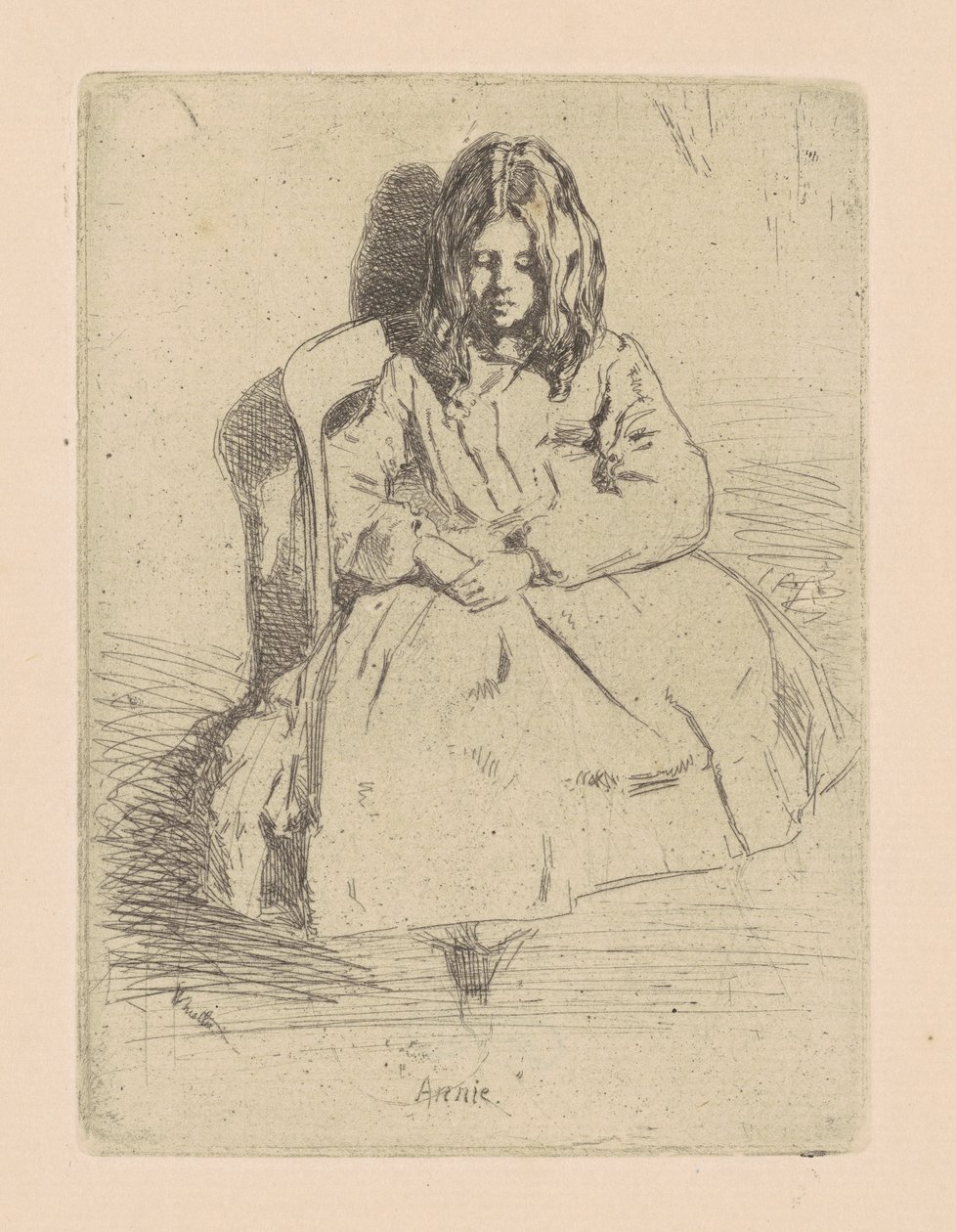 Annie, siddende, 18581859. af James Abbott McNeill Whistler